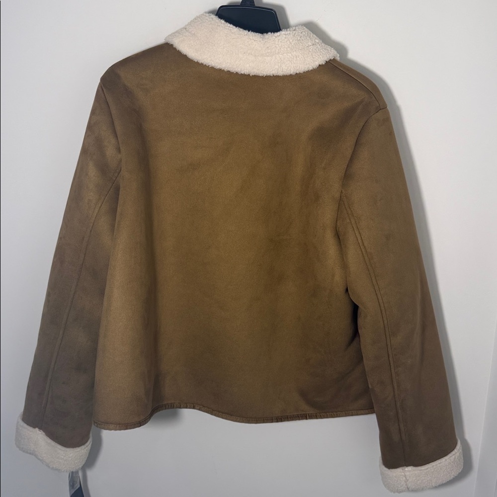 NWT Ralph Lauren Faux Sherling Sued women’s jacket size xl - Picture 8 of 11